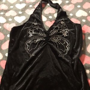 Vintage butterfly halter top